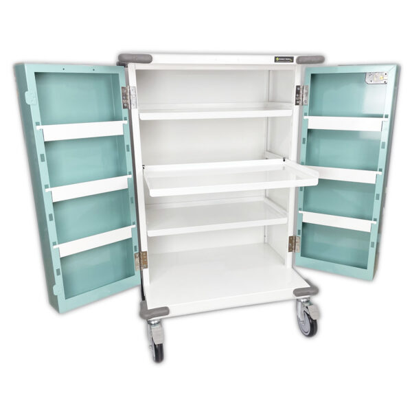 PM220 MDS Drugs trolley with pull out shelf