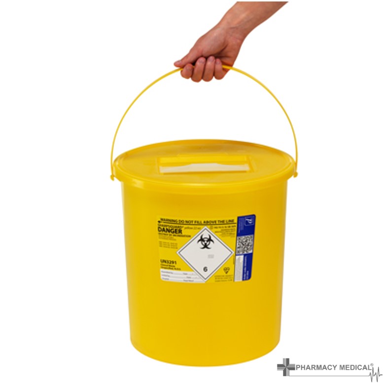 22l Sharps Bin Yellow Sharps Bin from Pharmacy Medical