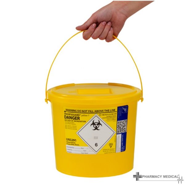 7l Sharps Bin Yellow Sharps Bin from Pharmacy Medical