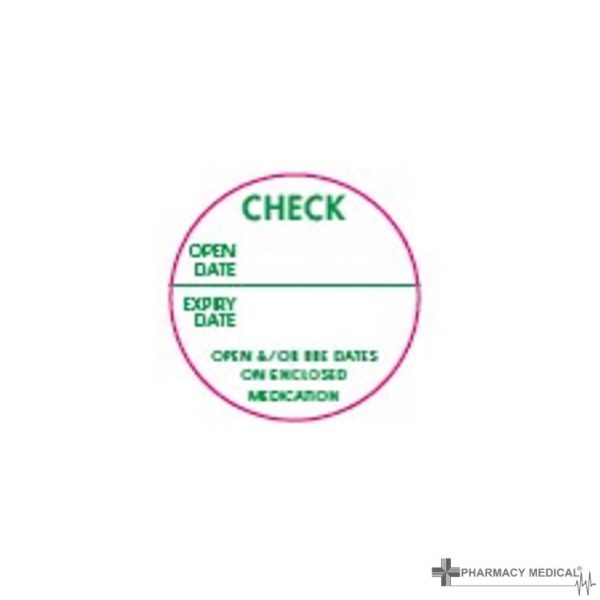 check date prescription alert stickers