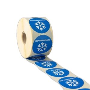 Keep refrigerated alert sticker
