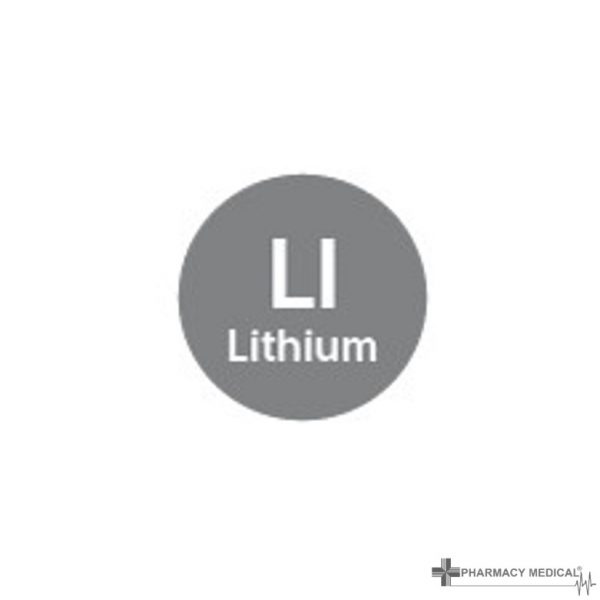 lithium prescription alert sticker