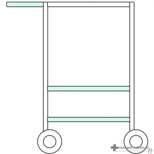 small medical records trolley