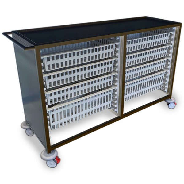 Stainless steel Double HTM71 Trolley