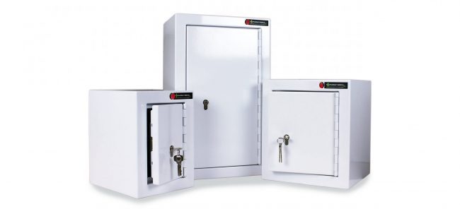 Controlled drugs cabinets with warning lights