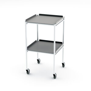 Small Mild Steel Dressing Trolley with Reversable Shelves