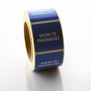 speak to pharmacist - alert sticker