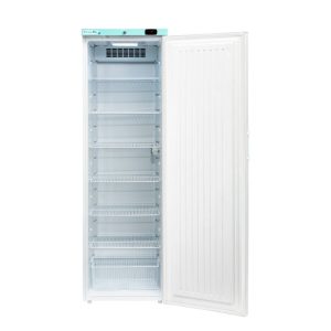 Lec PPSR400BT freestanding pharmacy fridge from the front with the door open