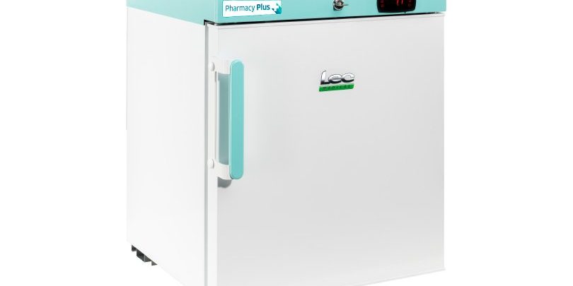 Lec PPSR47BT-03 Lec PPSR47BT pharmacy plus fridge three quarter view