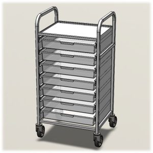 CareKart with Push Handles | 6 x 100mm Drawers | CKH101PT