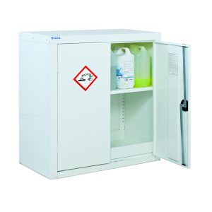 AAC794D Acid and Alkali CoSHH Cabinet with door open