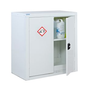 AAC994D Acid and Alkali CoSHH Cabinet with door open
