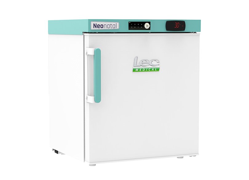 LEC Medical Neonatal NSR47BT 47L Fridge from side with door closed