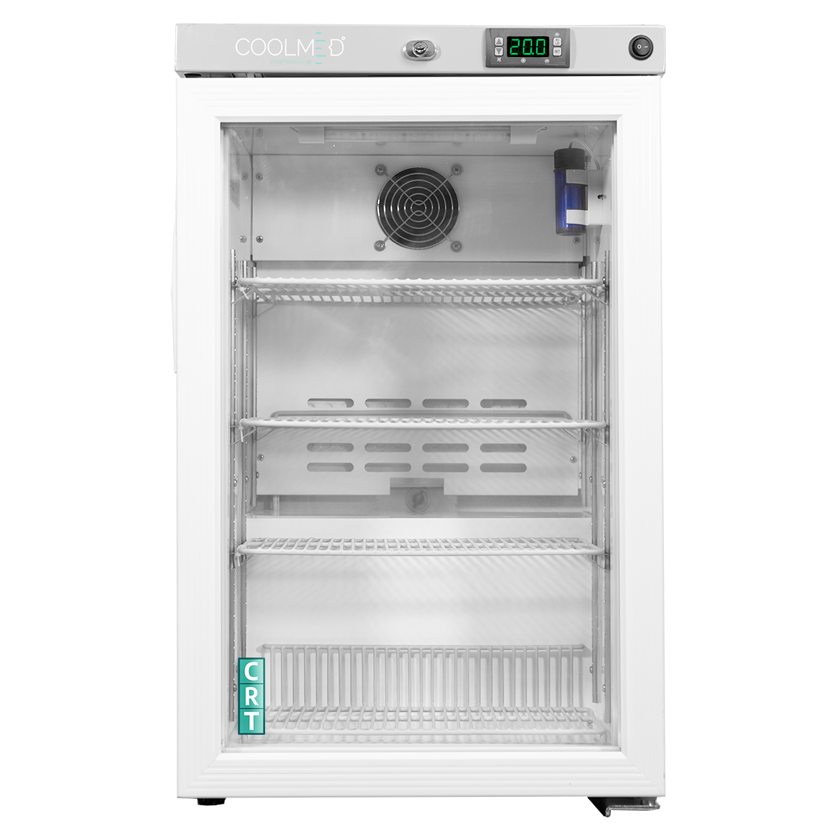 CMRTSG59 glass Door Room Temperature Storage Cabinet from front closed