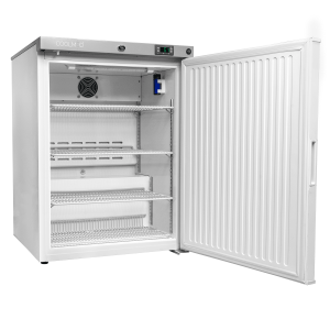 CMRTSS125 Solid Door Room Temperature Storage Cabinet from side open