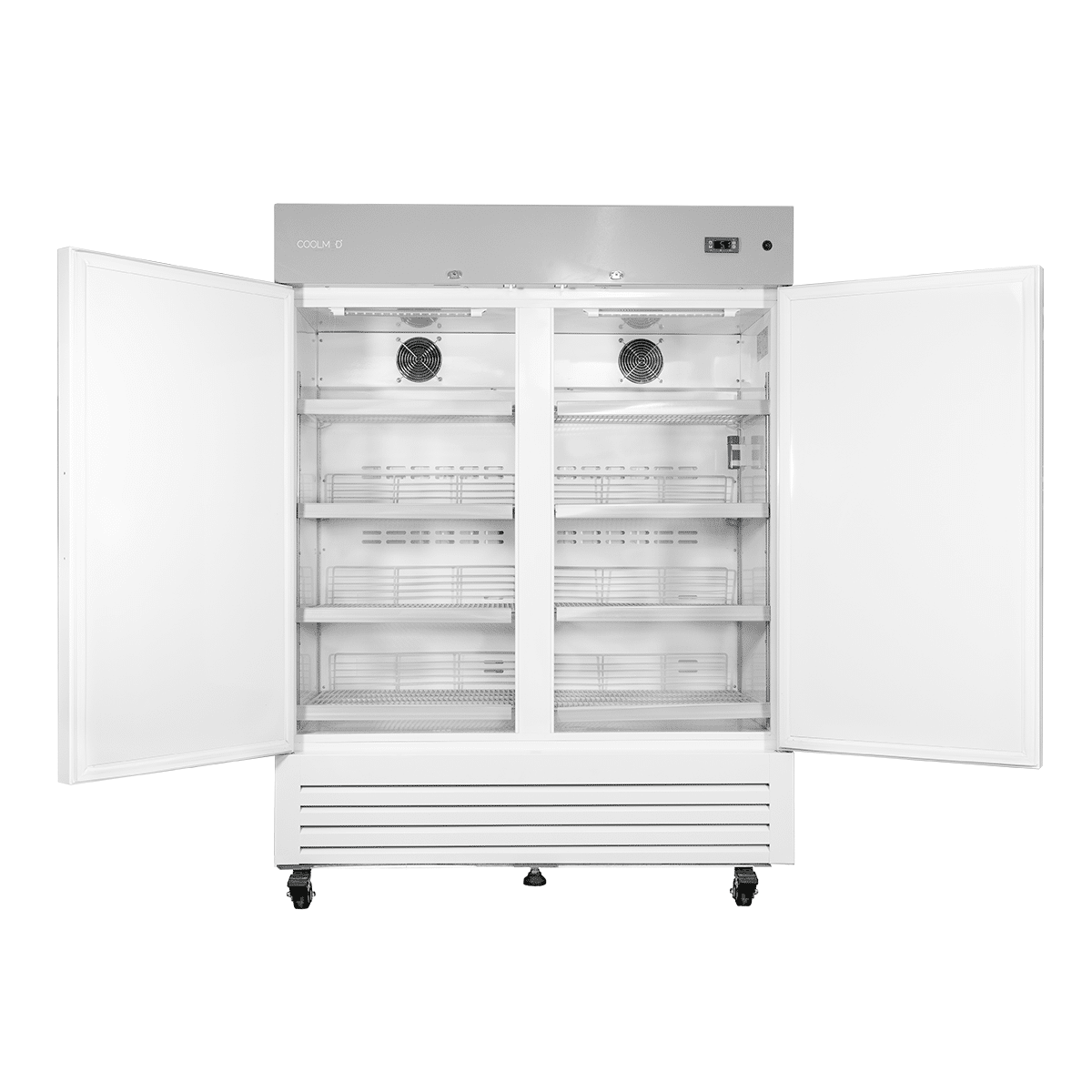Coolmed CMRTSS500 Solid Door RTS Cabinet from front with door open