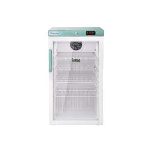 Lec Pharmacy Essential PEGR120DC Glass door pharmacy fridge from the front with the door closed