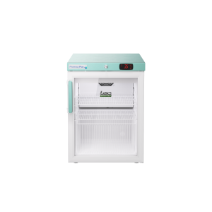 Lec Pharmacy Plus PPGR80BT glass door pharmacy fridge from the front with the door closed