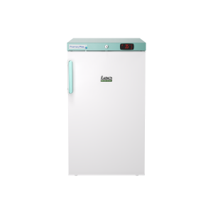 Lec Pharmacy Plus PPSR120BT solid door pharmacy fridge from the front with the door closed
