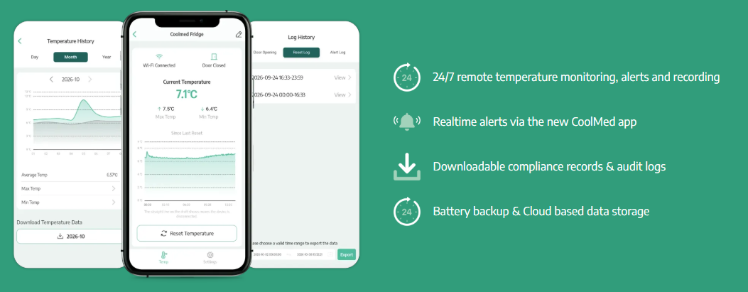 Coolmed Intelligent+ Medical Refrigerator app detail